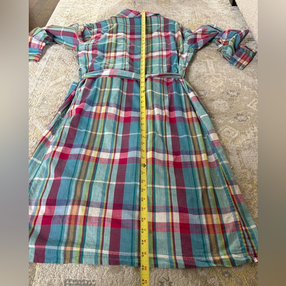 Polo Ralph Lauren 100% Cotton Soft Wash Woven Plaid Robe - Picture 10 of 12